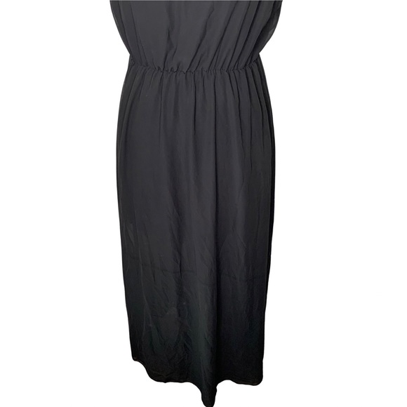 Black Maxi Dress | Halter Neck | Gold Cord | Large - Picture 3 of 8
